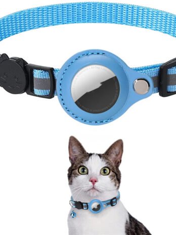 Reflective Collar Waterproof Holder Case For Airtag Air Tag Airtags Protective Cover Cat Dog Kitten Puppy Nylon Collar