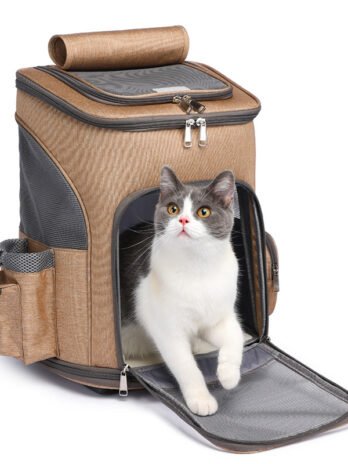 Portable Folding Trolley Pet Backpack Traveling Cat Backpack With Universal Wheel Trolley Pet Bag