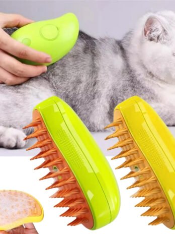 3-in-1 Electric Pet Grooming Brush with Steam Spray – Massage, Hair Removal, and Comb for Cats & Dogs