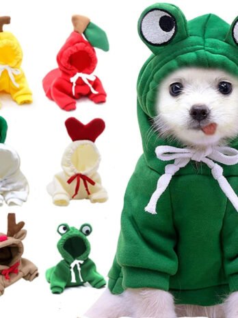 Cute Fruit Dog Clothes For Small Dogs Hoodies Winter Warm Fleece Pet Clothing Puppy Cat Costume Coat For French Chihuahua Outfit