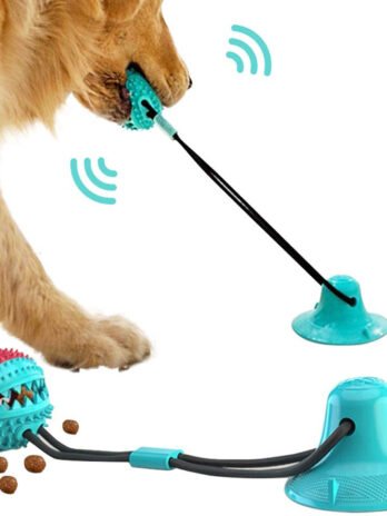 Dog Toys Silicon Suction Cup Tug Interactive Dog Ball Toy For Pet Chew Bite Tooth Cleaning Toothbrush Feeding Pet Supplies