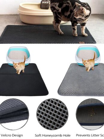 Double Layer Litter Cat Bed Pads Pet Cat Litter Mat Trapping Pets Litter Box Mat Pet Product Bed For Cats House Clean Mat